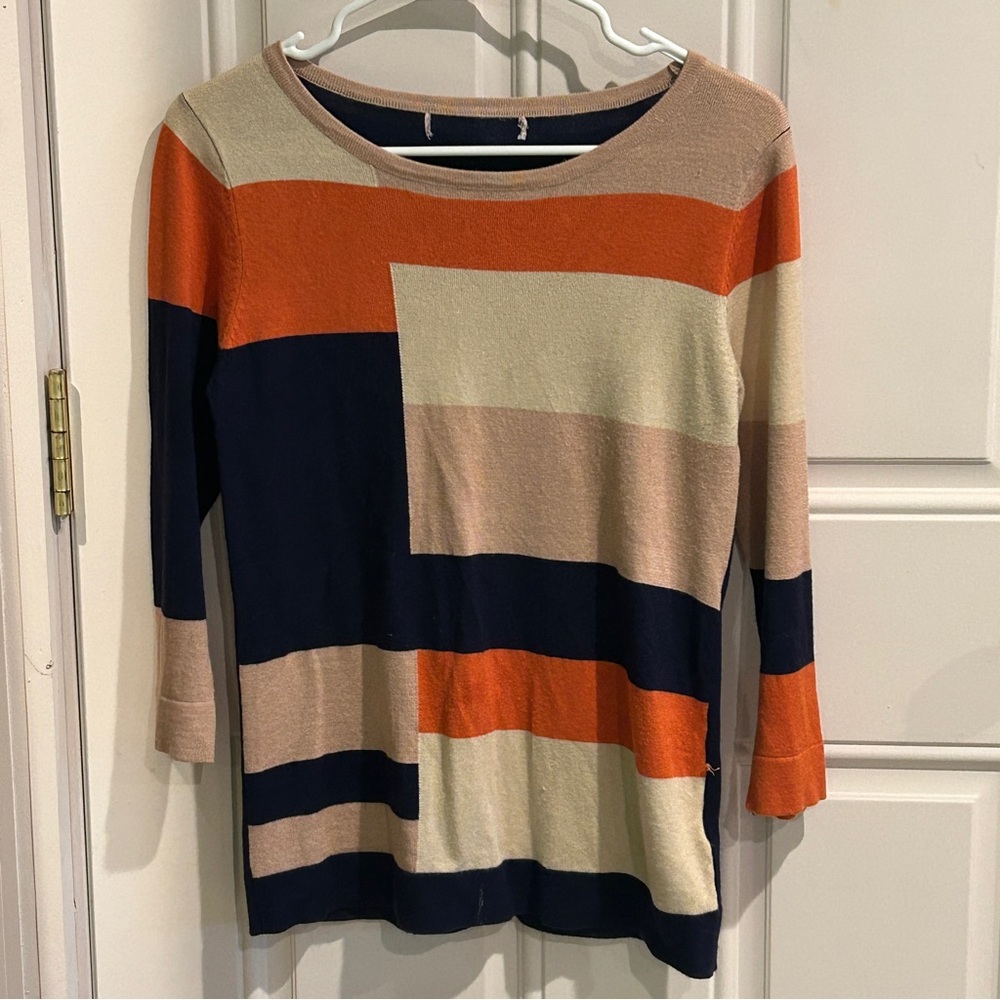 Colorblock Crew Neck Sweater